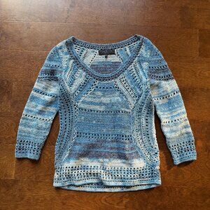 rag & bone Open Stitch Knit Sweater – Size S (Blue Multi)